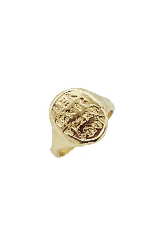 black diamond stud earrings Sigil Signet Solid Gold