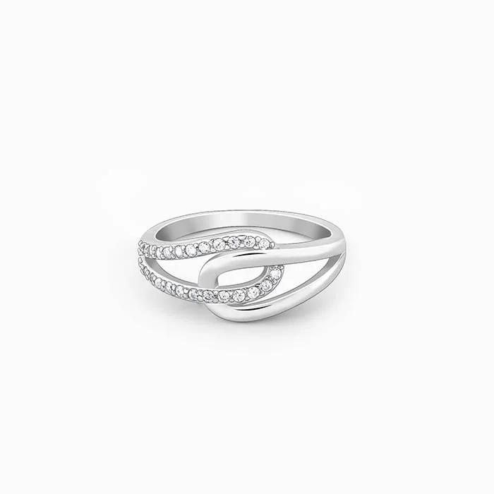 eternity ring for anniversary Silver Convergence Ring