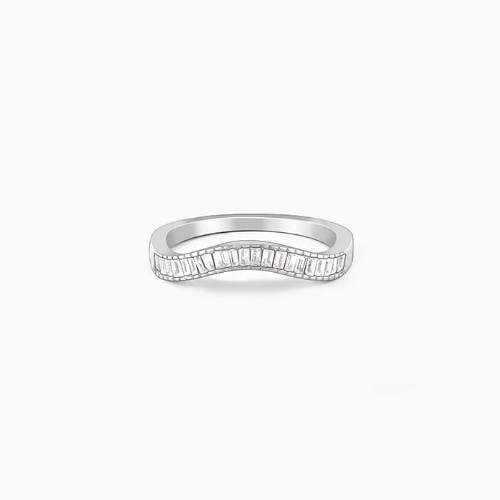 classic wedding set with diamonds Silver Hillock Ring