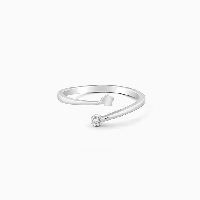 adjustable charm bracelet sterling silver Silver Starlit Ring