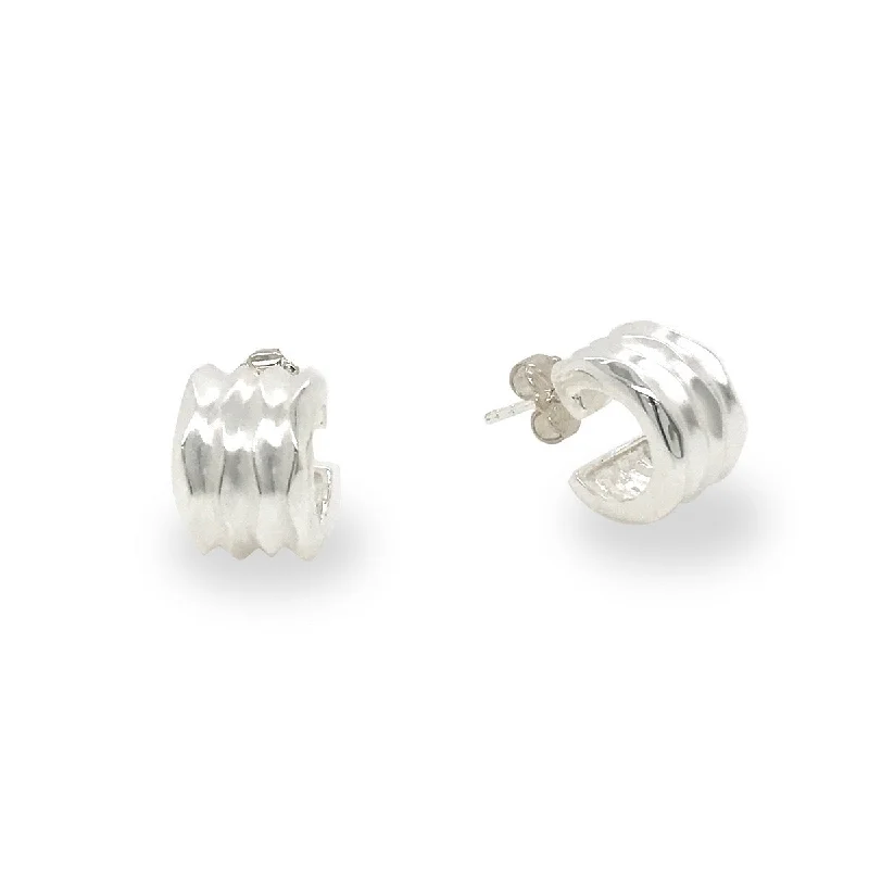 luxury diamond eternity ring Small Desert Wave Hoop Earrings