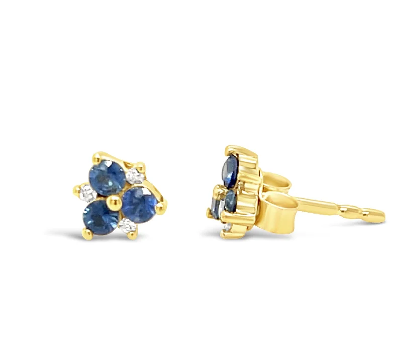 elegant pearl necklace with diamonds Small Sapphire Studs