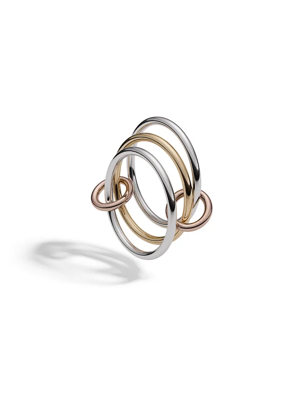 vintage-inspired pearl brooch Solarium MX Sterling Silver, Yellow and Rose Gold Ring