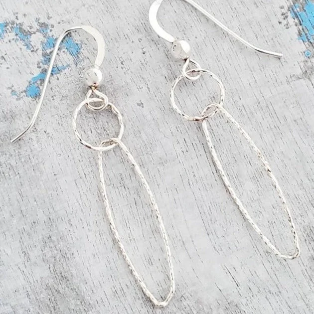 gold bar earrings minimalist Silver Diamond Cut Earrings