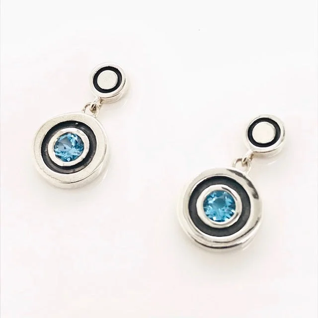boho macrame bead anklet SpiralZ Drop Earring with Gemstone