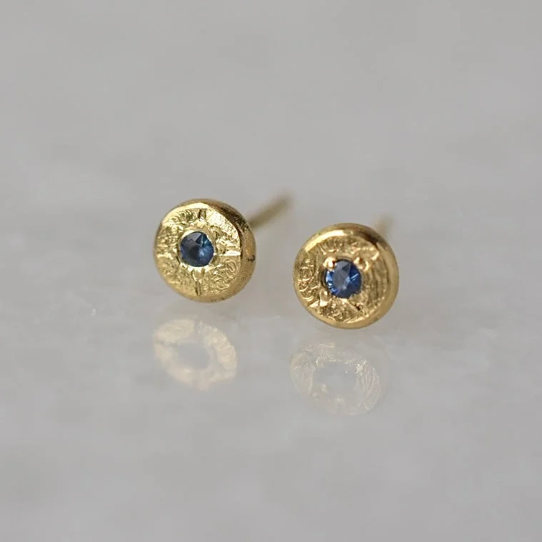 silver rope chain men Pebble Studs | Sapphire
