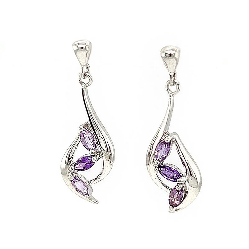 celestial lunar eclipse pendant Amethyst Earrings