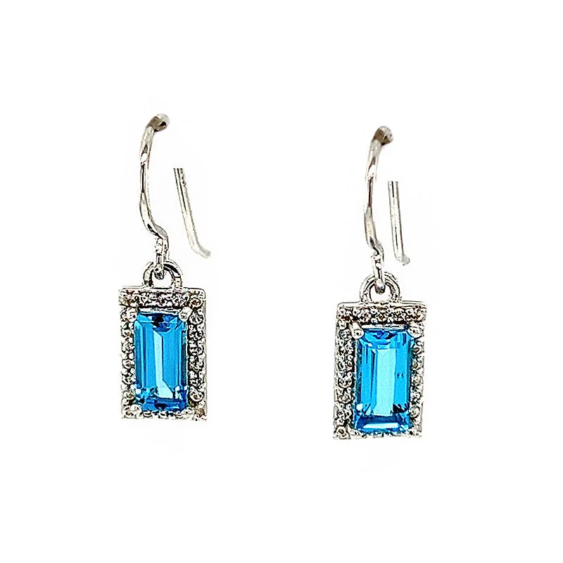handmade beaded stretch bracelet Blue And White Topaz Earrings