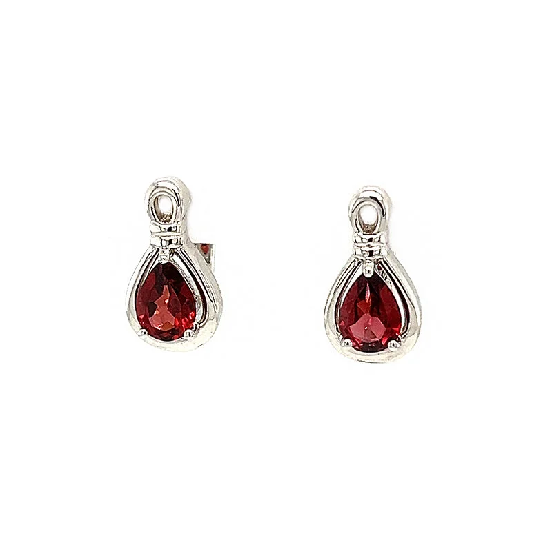 elegant aquamarine drop earrings Garnet Earrings