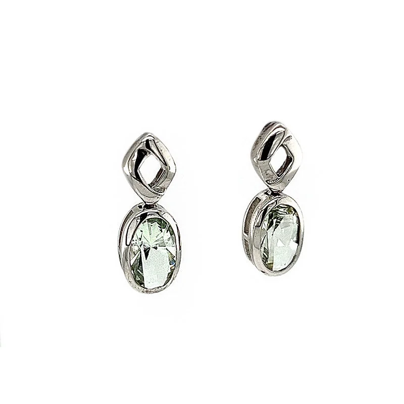 real peridot charm bracelet Green Amethyst Earrings