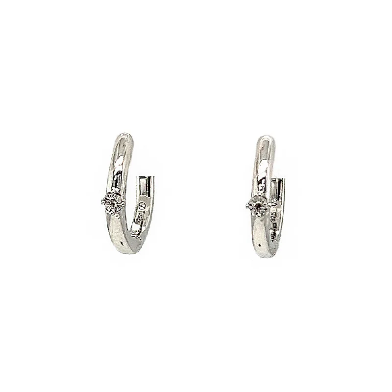 gold plated Cuban link chain Sterling Silver Small Hoop Earrings