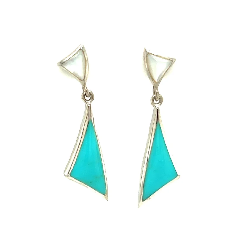 sterling silver braided ring Sterling Silver Turquoise Earrings
