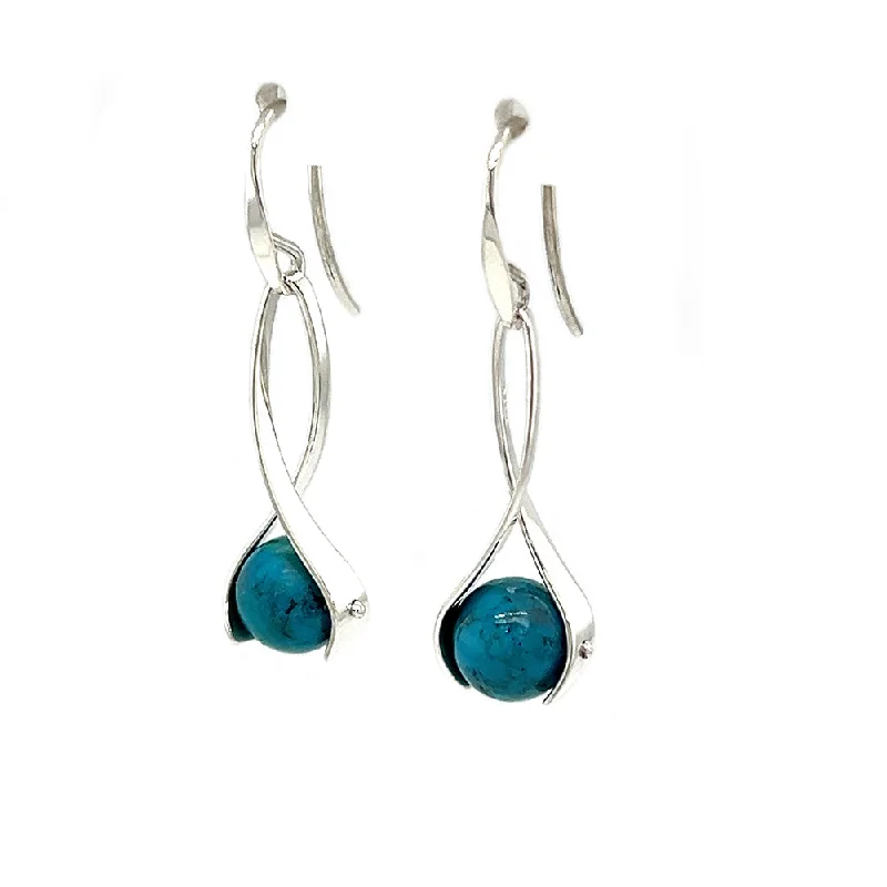 minimalist disc pendant necklace Sterling Silver Turquoise Earrings