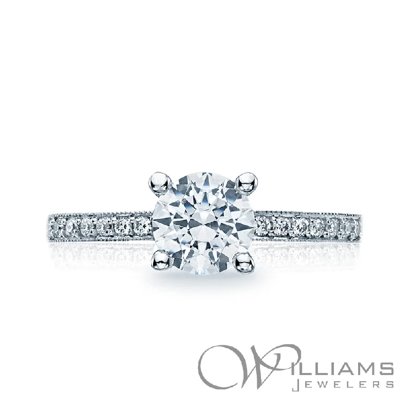 butterfly charm bracelet delicate Tacori Sculpted Crescent 18 Karat Diamond Engagement Ring
