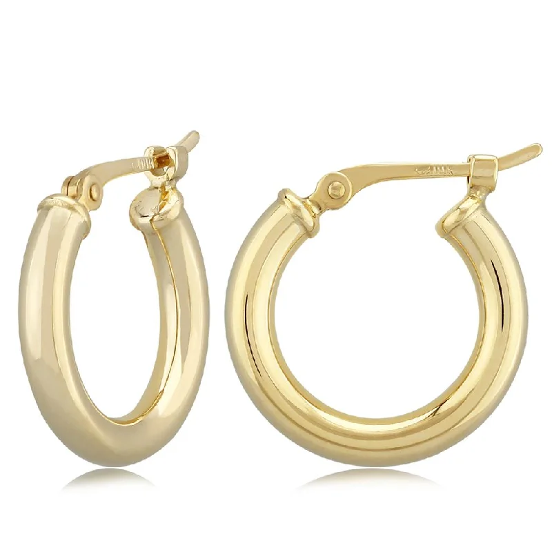 unique diamond eternity band Tube Hoop Earrings