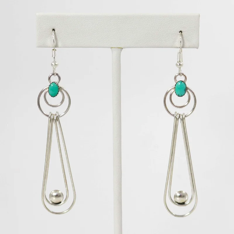 adjustable gemstone choker Turquoise Earrings