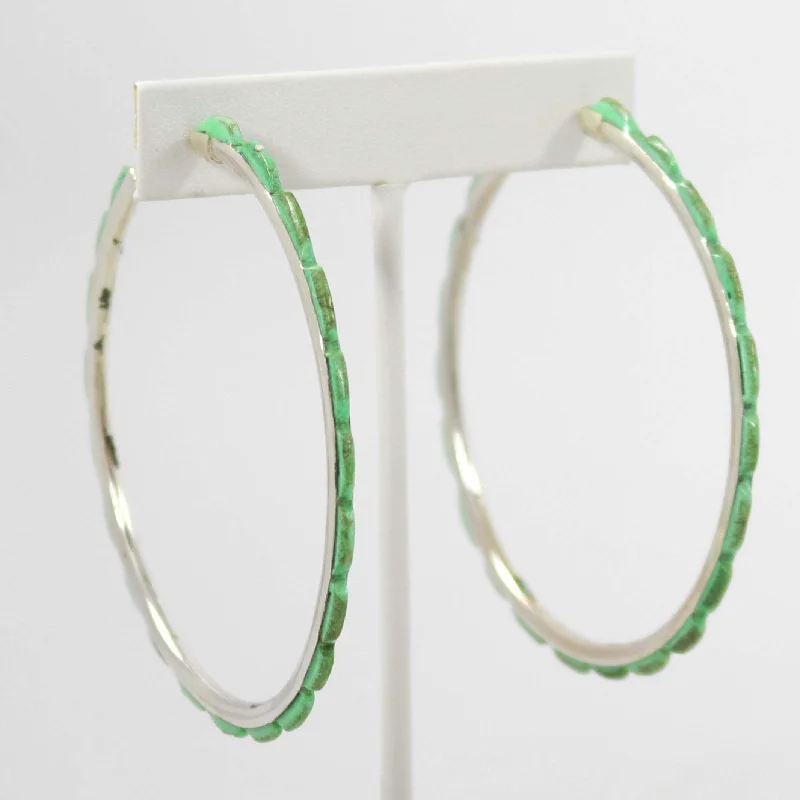 diamond halo engagement ring Turquoise Hoop Earrings