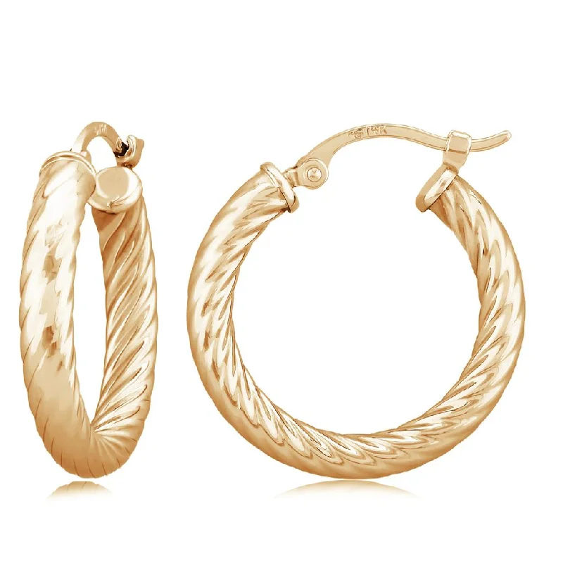 personalized couples ring engraved Twist Tube Hoop Earrings
