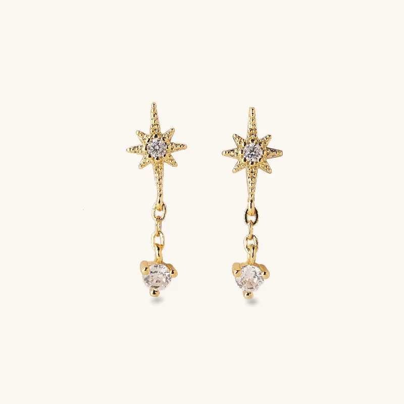 minimalist stacking rings set Starstruck Crystal Dangle Studs