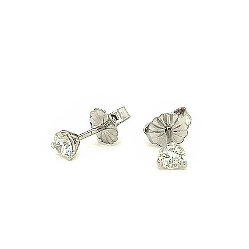 modern infinity signet ring Diamond Stud Earrings, 0.34 Carats Total Weight