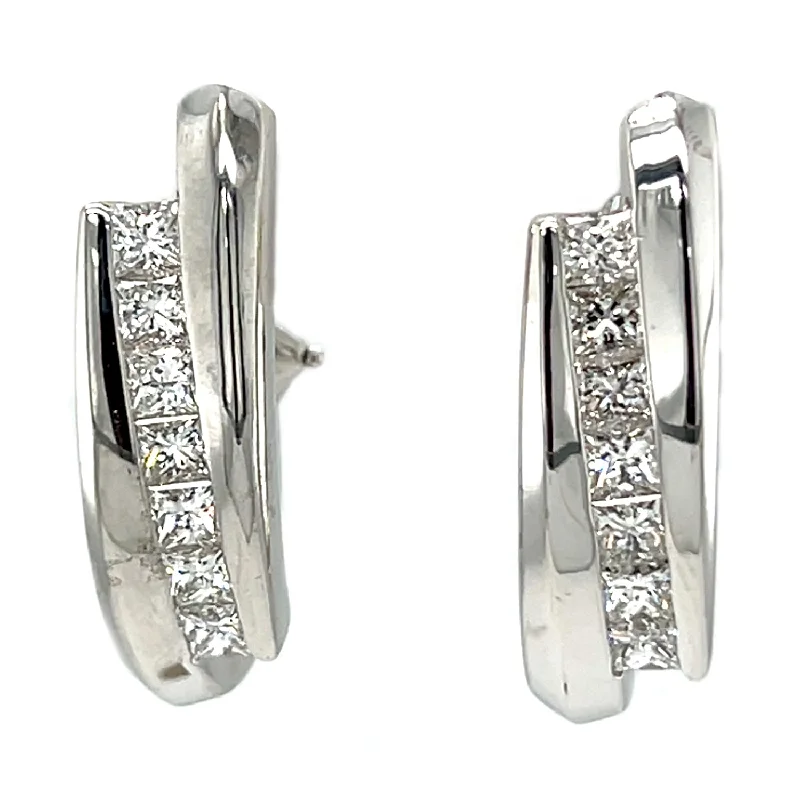 celestial star ring gold White 14 Karat Medium Hoop Earrings