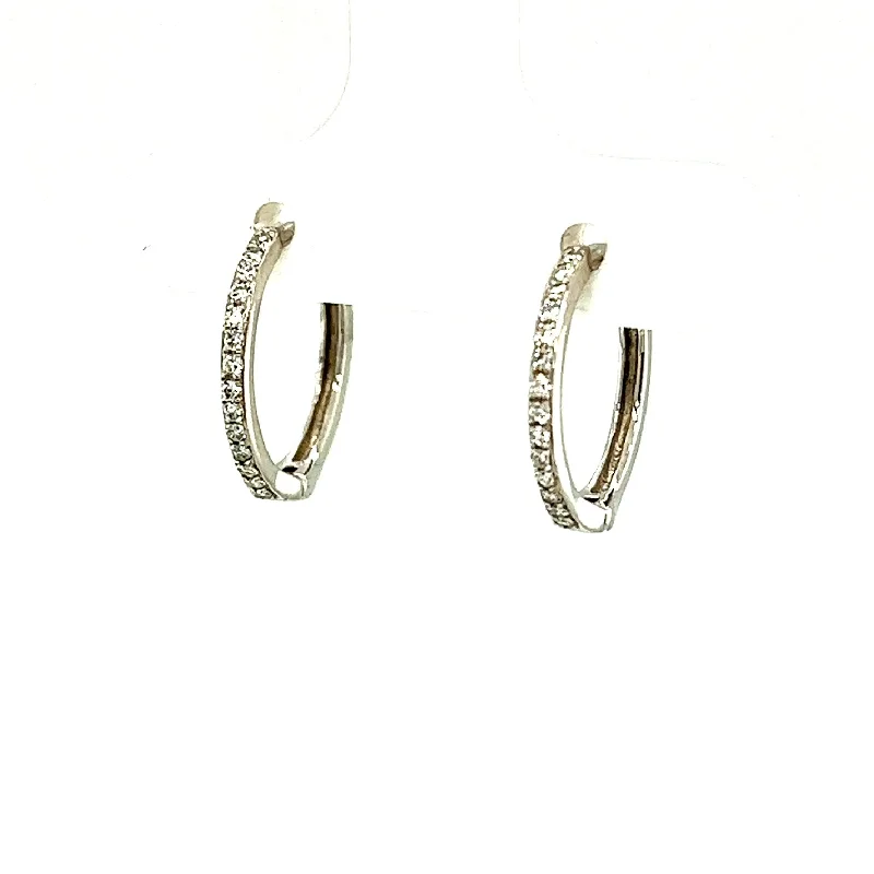 infinity loop ring rose gold White 14 Karat Small Hoop Earrings