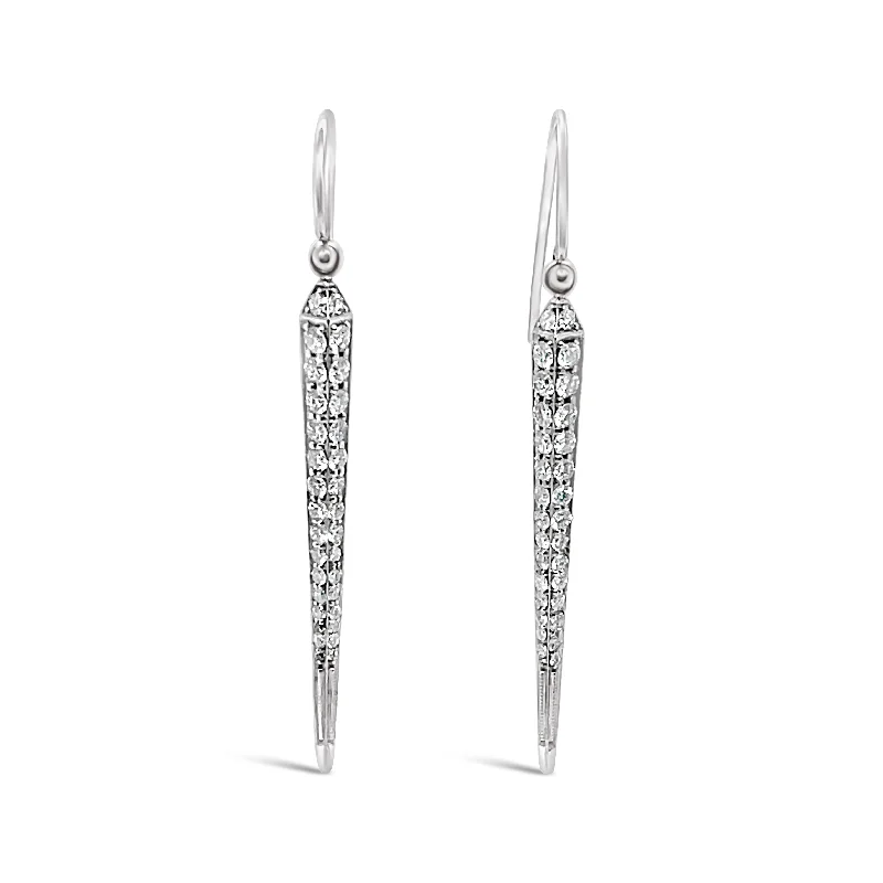 men’s black onyx bracelet White Gold Dagger Earrings