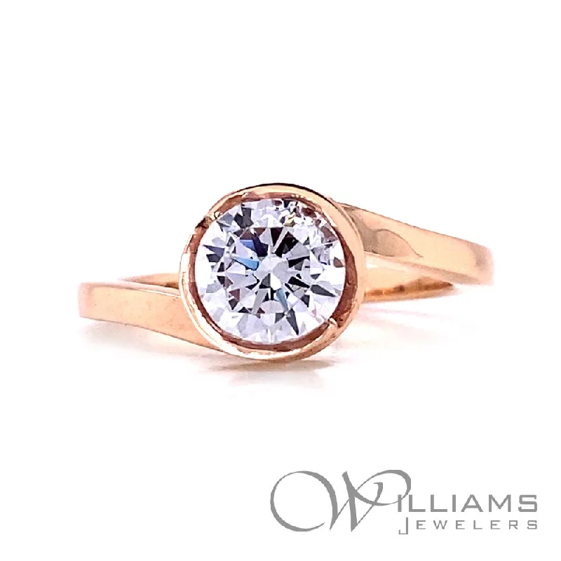 rose gold cartilage barbell Williams Elevation 14 Karat Diamond Engagement Ring