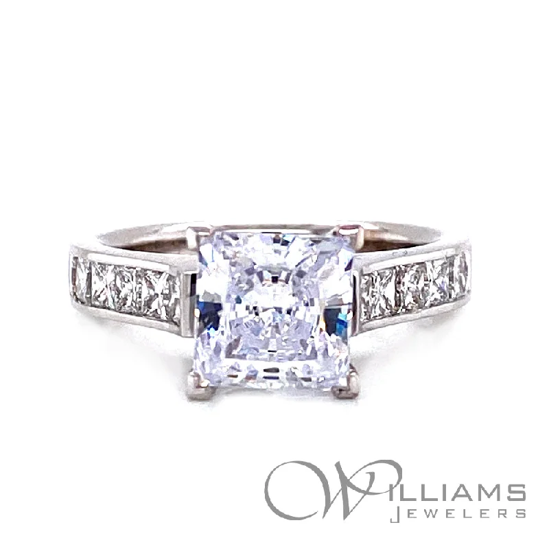 gemstone stacking rings colorful Williams Signature 18 Karat Diamond Engagement Ring