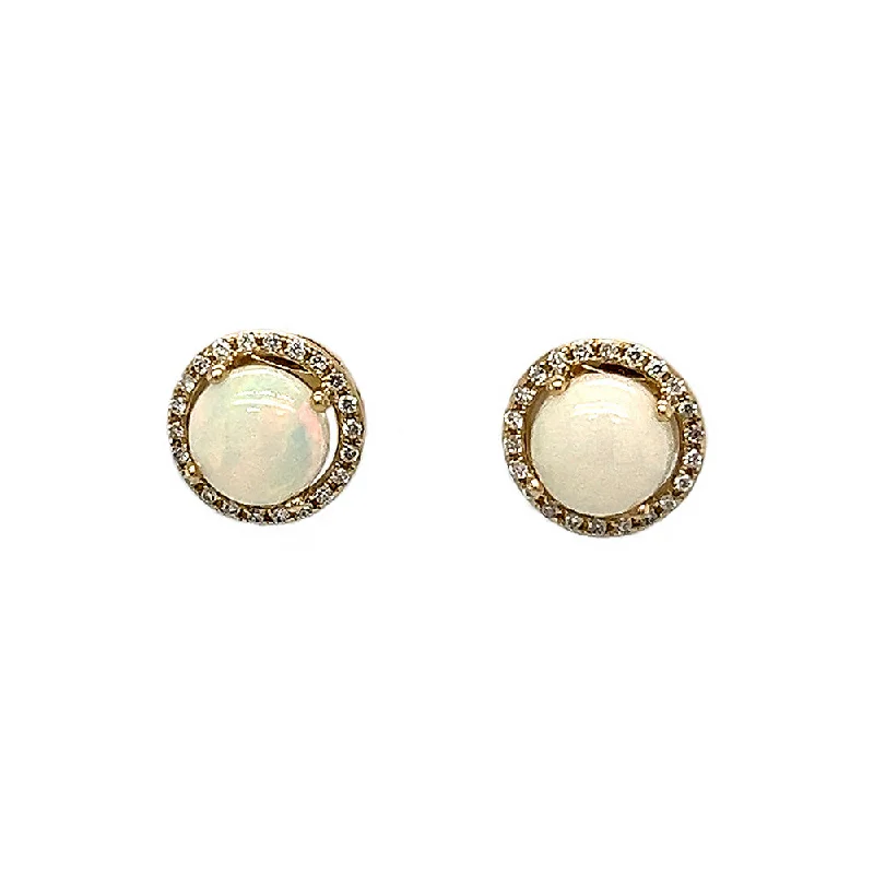 vintage crystal chandelier earrings Opal and Diamond Halo Earrings