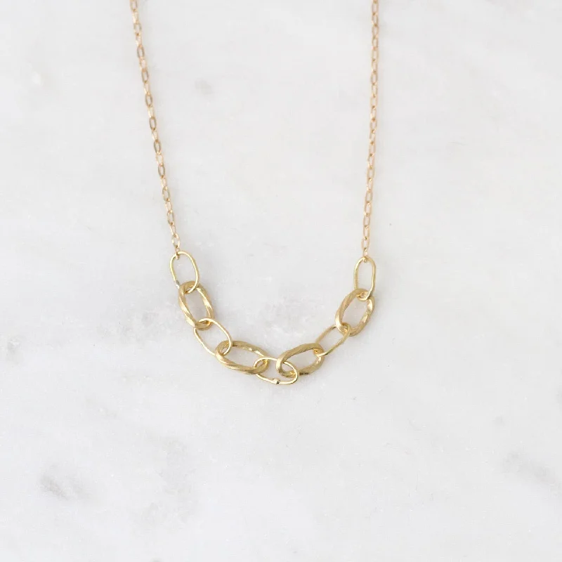 cubic zirconia tennis necklace 18k Gold Baby Bowline Segment Necklace