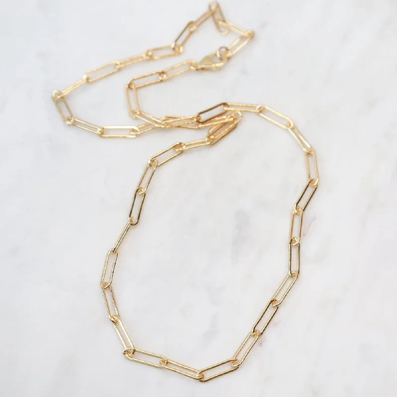 handmade wire-wrapped gemstone ring 20"  Gold Filled Flat Drawn Cable Chain Necklace