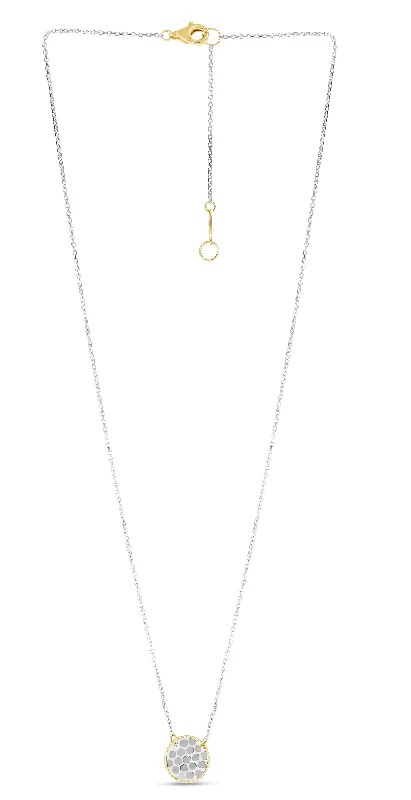 minimal diamond bar necklace 14K Confetti Round Disc Necklace