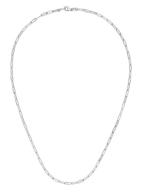 solid gold stacking rings set 14K Gold 2.5mm Paperclip Chain