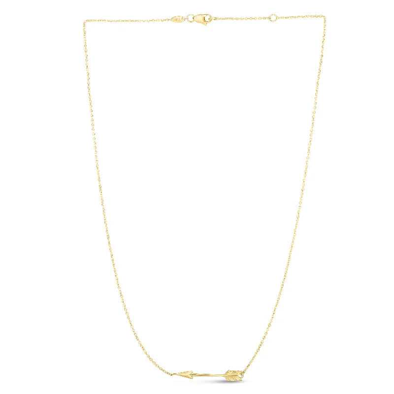 men’s hammered titanium ring 14K Gold Arrow Necklace