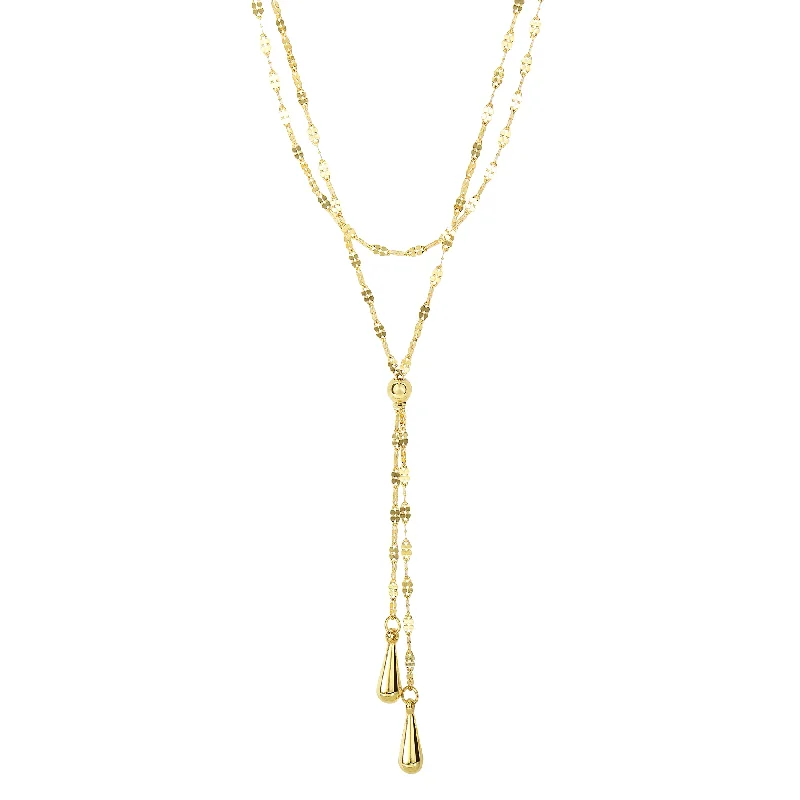 celestial galaxy planet necklace 14K Gold Double Tear Drop Multi-Strand Necklace
