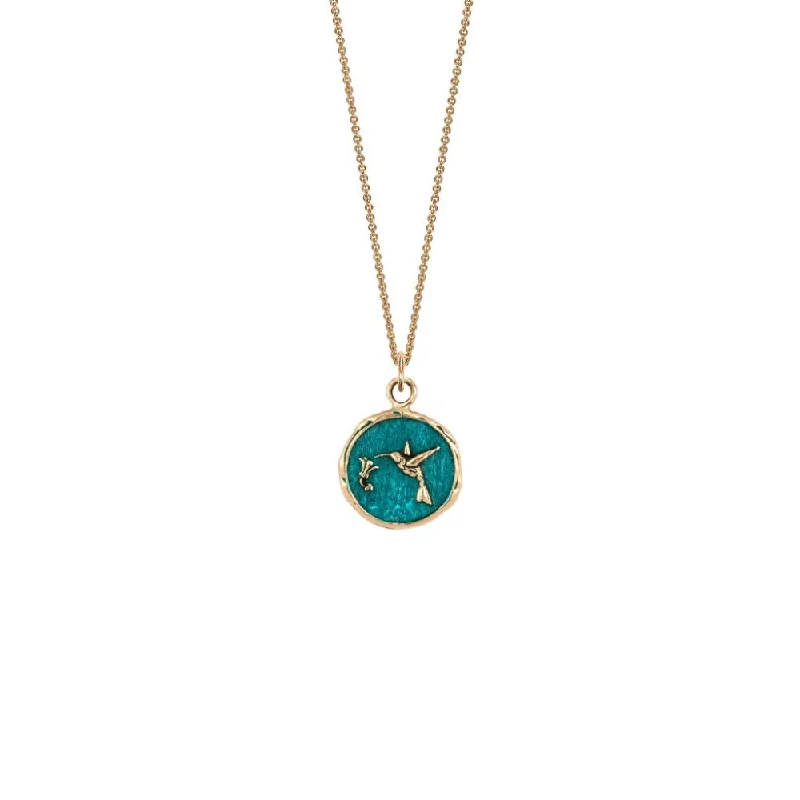 dainty gold anchor bracelet 14k Gold Hummingbird Talisman - True Colors