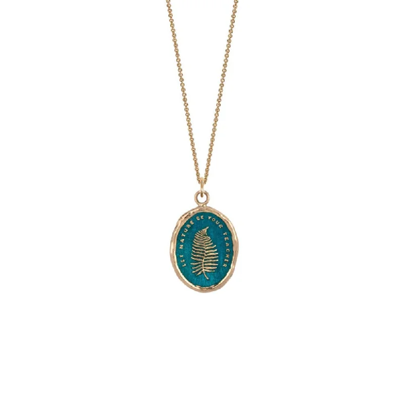 personalized gold bar necklace 14k Gold Let Nature Be Your Teacher Talisman - True Colors personalized gold bar necklace 14k Gold Let Nature Be Your Teacher Talisman - True Colors