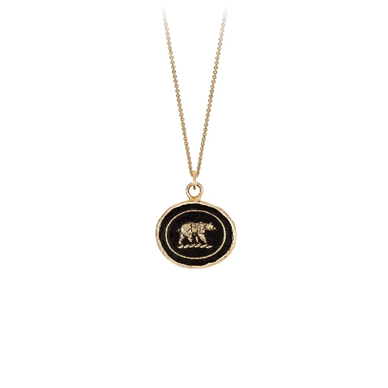 small diamond cross pendant 14k Gold Mother Bear Talisman - True Colors