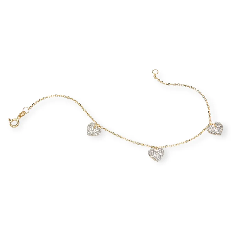 adjustable infinity charm bracelet Amorette 14K Gold Bracelet