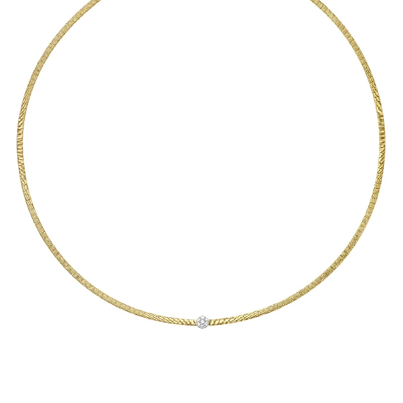 dainty heart charm necklace 14K Gold Satin Italian Silk Diamond Necklace