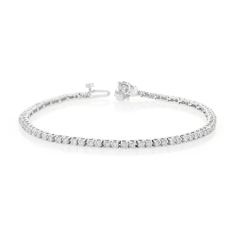 oval blue sapphire ring 14KT GOLD 2 CARAT ROUND DIAMOND TENNIS BRACELET