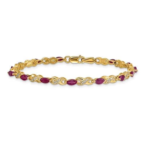 silver Celtic knot necklace 14KT YELLOW GOLD RUBY & DIAMOND BRACELET