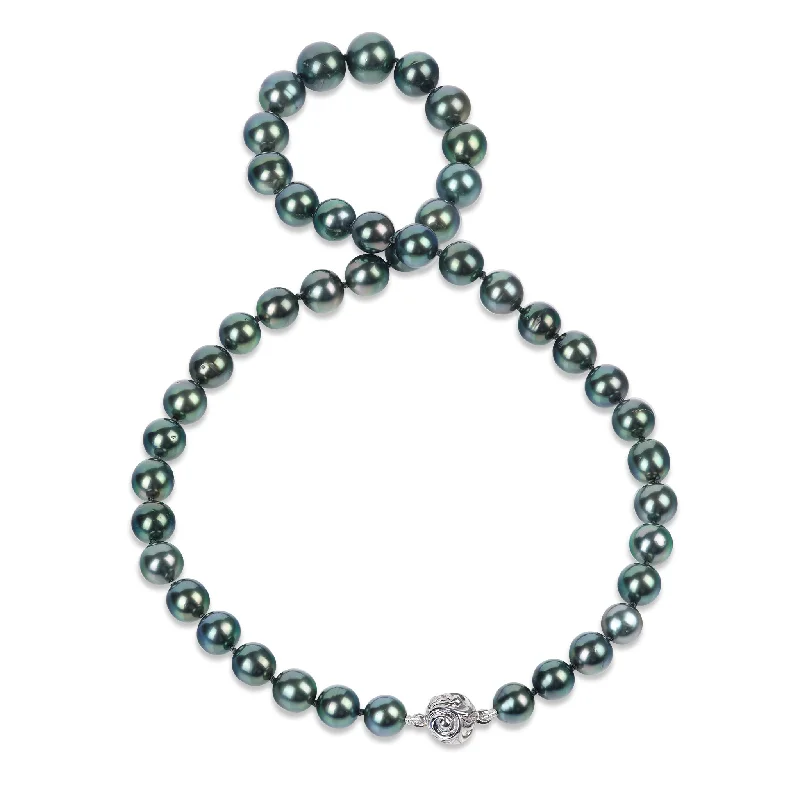 celestial galaxy planet earrings 18-19" Tahitian Black Pearl Strand with Magnetic White Gold Clasp - 8-11mm celestial galaxy planet earrings 18-19" Tahitian Black Pearl Strand with Magnetic White Gold Clasp - 8-11mm