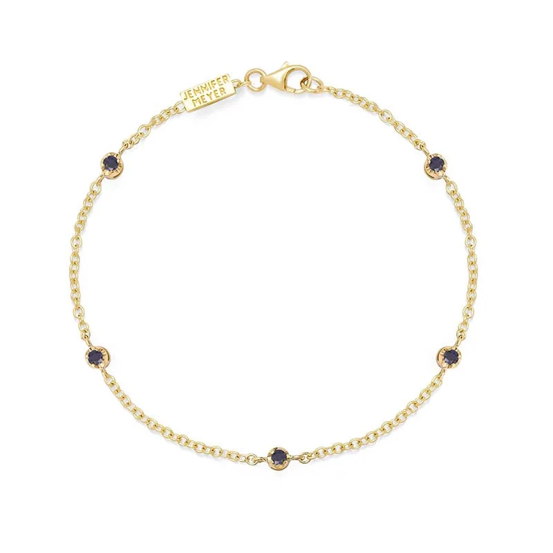 gold-plated chain necklace with charms 5 Illusion Set Blue Sapphire Accent Bracelet gold-plated chain necklace with charms 5 Illusion Set Blue Sapphire Accent Bracelet