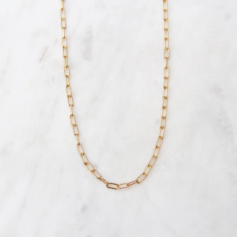 hexagon-shaped engagement ring unique 18" Gold Filled Round Drawn Cable Chain