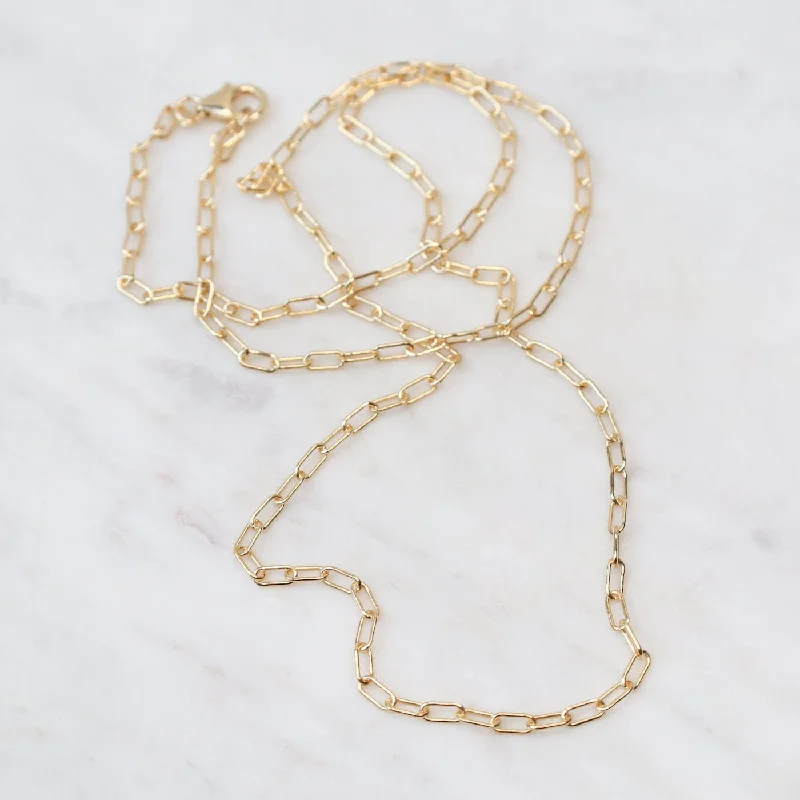 simple gold bar stud earrings 24" Gold Filled Round Drawn Cable Chain