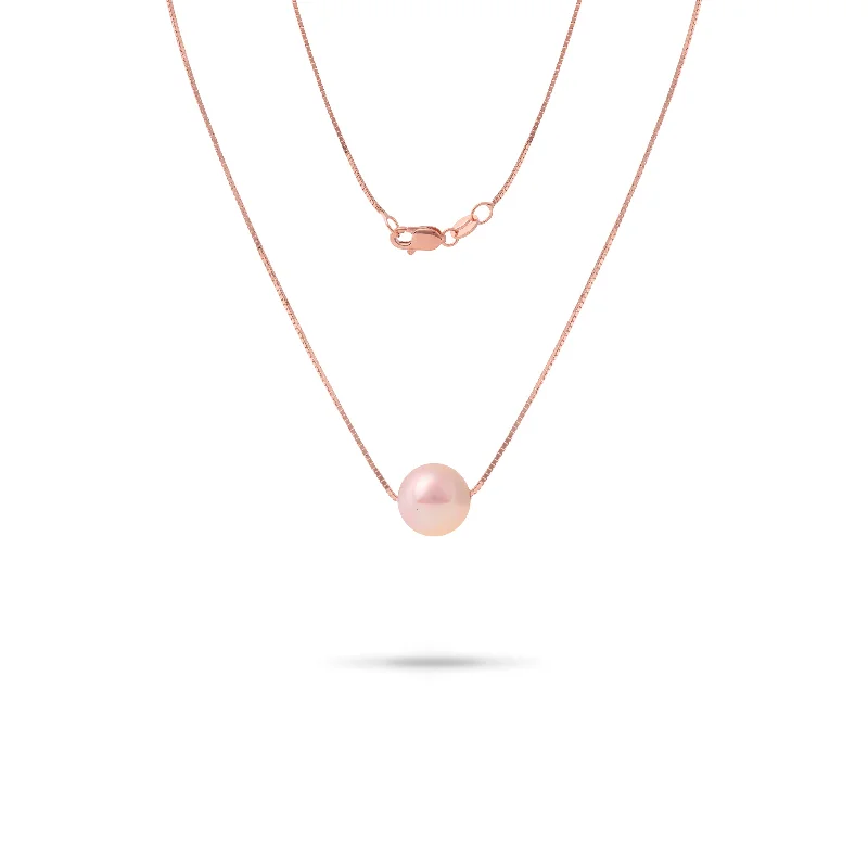 celestial crescent moon bracelet 16-18" Adjustable Freshwater Peach Pearl Necklace in Rose Gold - 9-10mm celestial crescent moon bracelet 16-18" Adjustable Freshwater Peach Pearl Necklace in Rose Gold - 9-10mm
