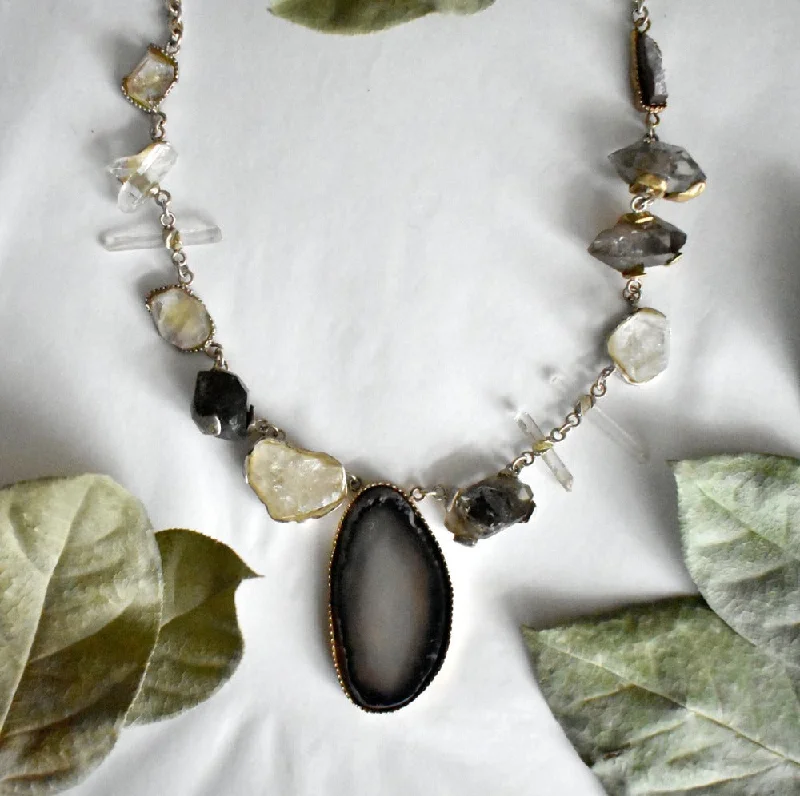 titanium wedding band men’s black Ambrosia Statement Necklace with Agate, Apophyllite, Quartz & Amethyst titanium wedding band men’s black Ambrosia Statement Necklace with Agate, Apophyllite, Quartz & Amethyst
