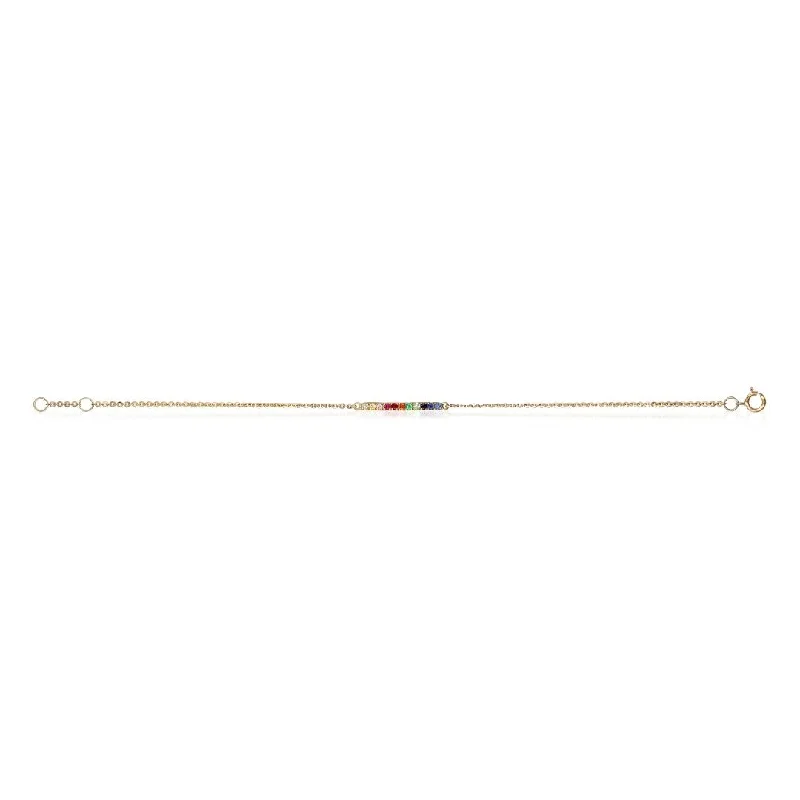 dainty gold chain earrings Josephine 18K Gold Bracelet w. Sapphires & Tsavorites